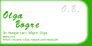 olga bogre business card