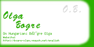 olga bogre business card